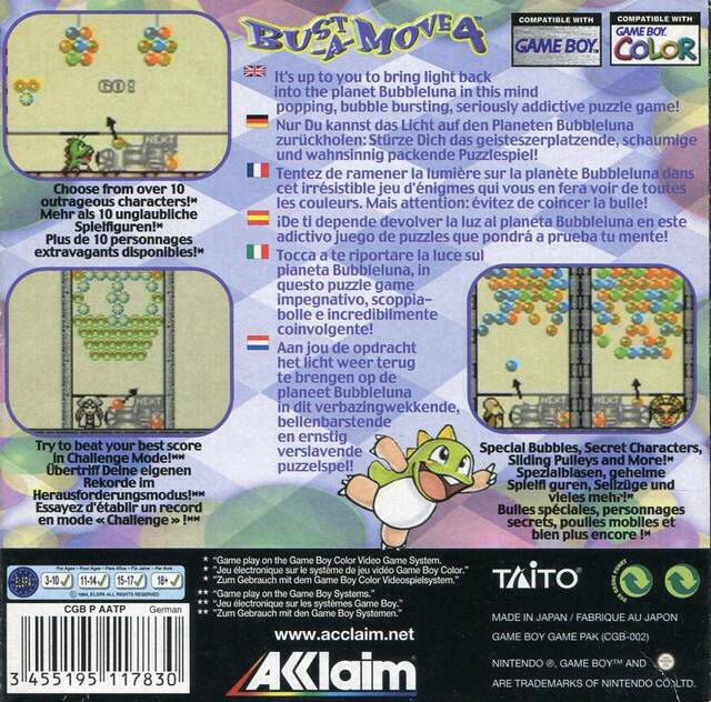Bust-a-Move 4 - Nintendo Game Boy Color (1) video game collectible - Main Image 2