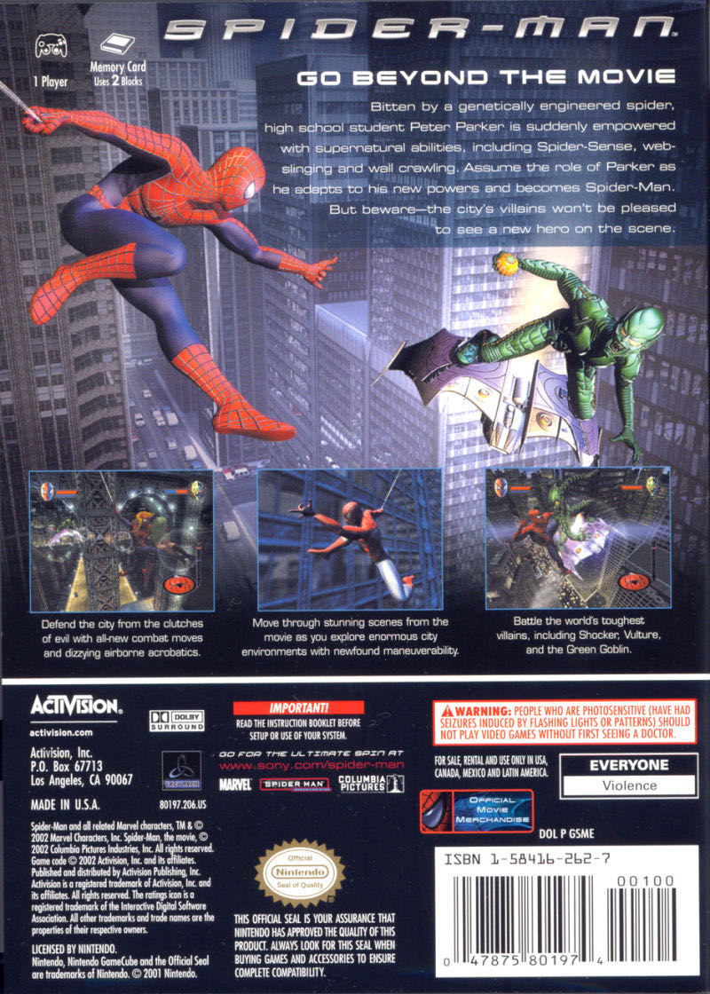 Spider-Man - Nintendo GameCube video game collectible - Main Image 2