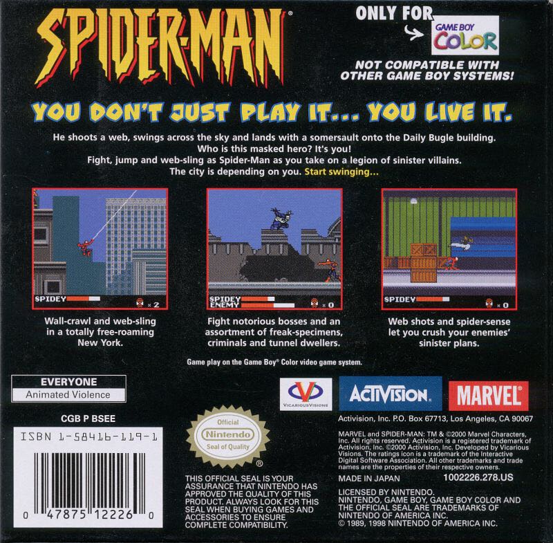 Spider-Man - Nintendo Game Boy Color video game collectible - Main Image 2