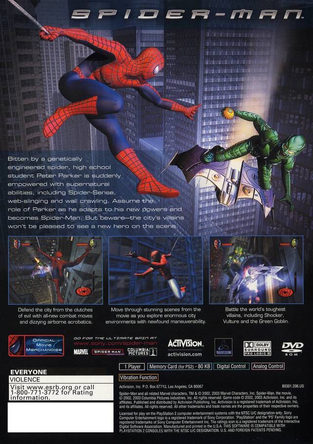 Spider-Man - Sony PlayStation 2 (PS2) (Activision - 1) video game collectible - Main Image 2