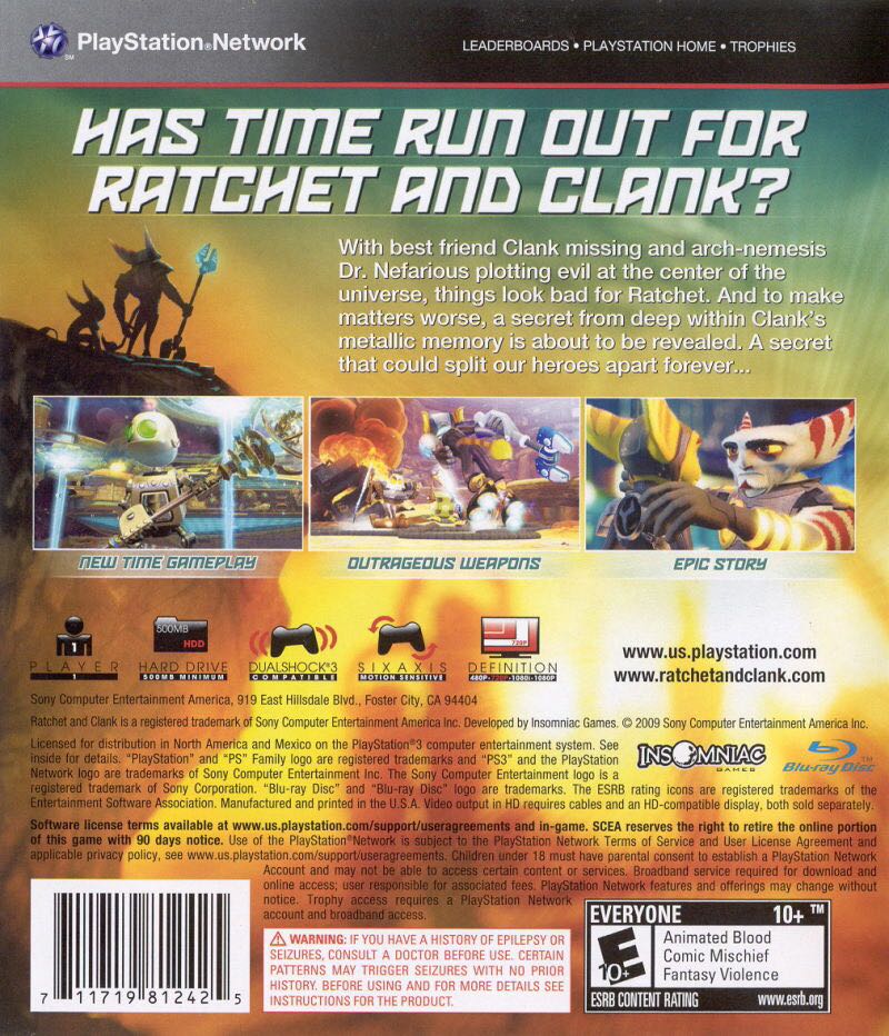 Ratchet and Clank: A Crack in Time - Sony PlayStation 3 (PS3) video game collectible - Main Image 2
