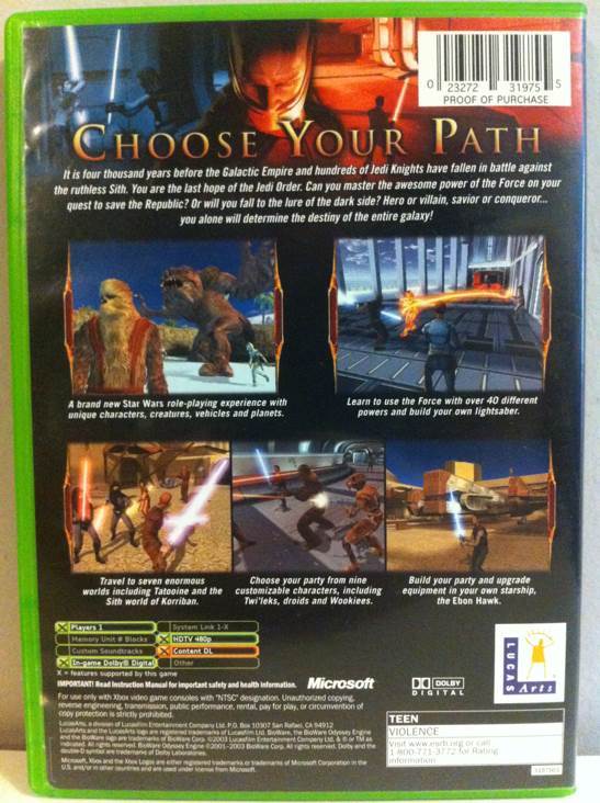 Star Wars: Knights of the Old Republic - Microsoft Xbox (LucasArts - 1) video game collectible - Main Image 2