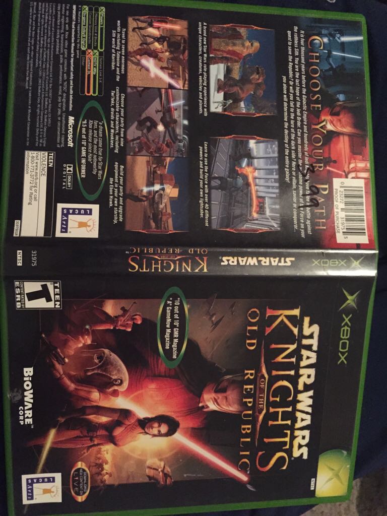 Star Wars: Knights of the Old Republic - Microsoft Xbox video game collectible - Main Image 1