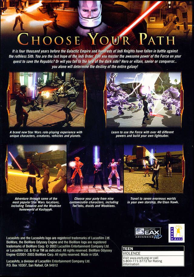 Star Wars: Knights of the Old Republic - PC (LucasArts - 1) video game collectible - Main Image 2