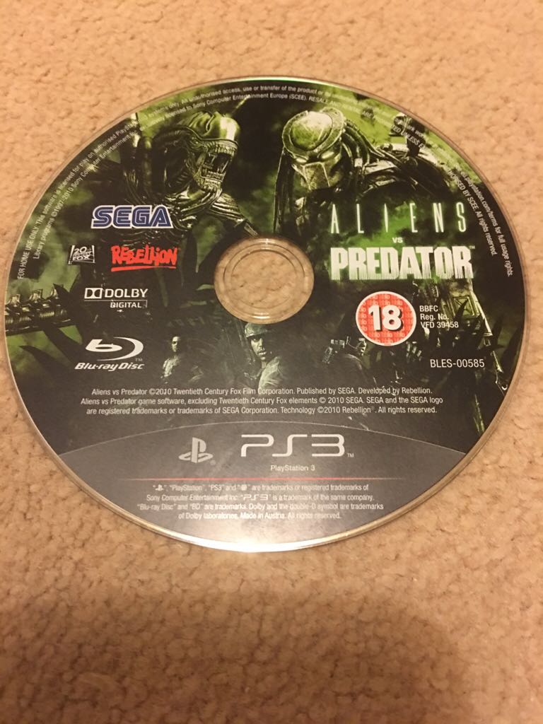 Alien vs Predator - Sony PlayStation 3 (PS3) video game collectible - Main Image 1