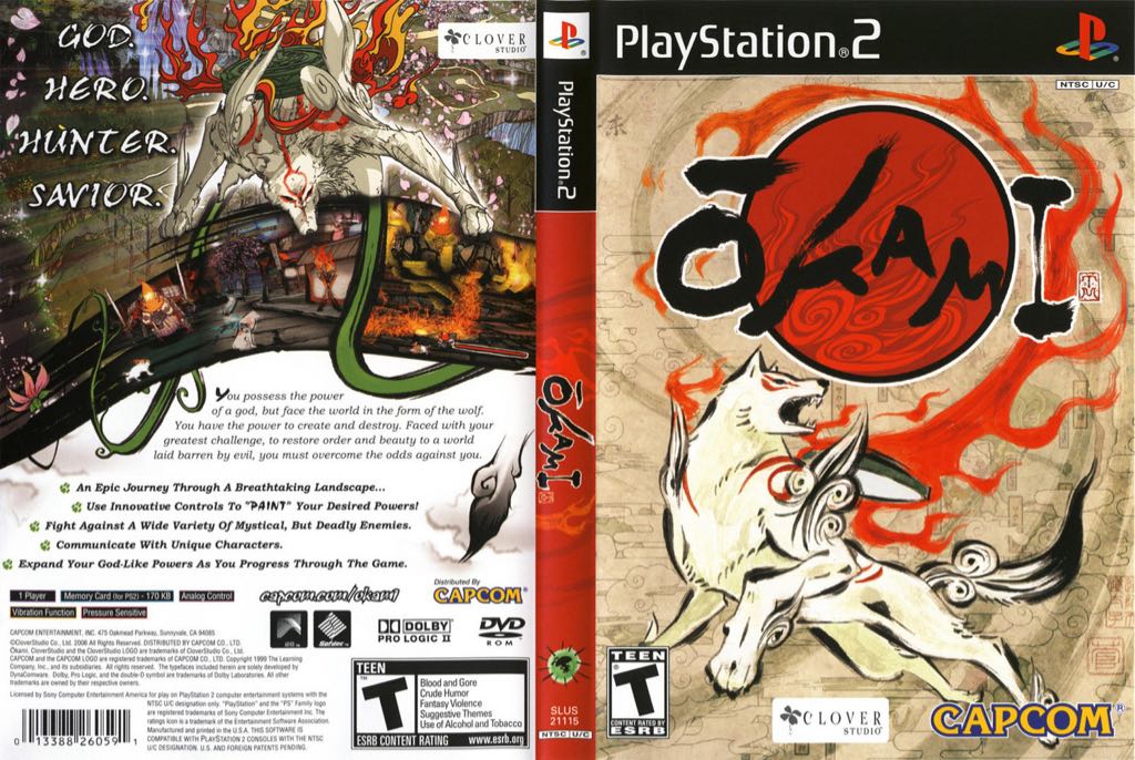Okami (New) - Sony PlayStation 2 (PS2) (Capcom - 1) video game collectible [Barcode 5055060923825] - Main Image 2