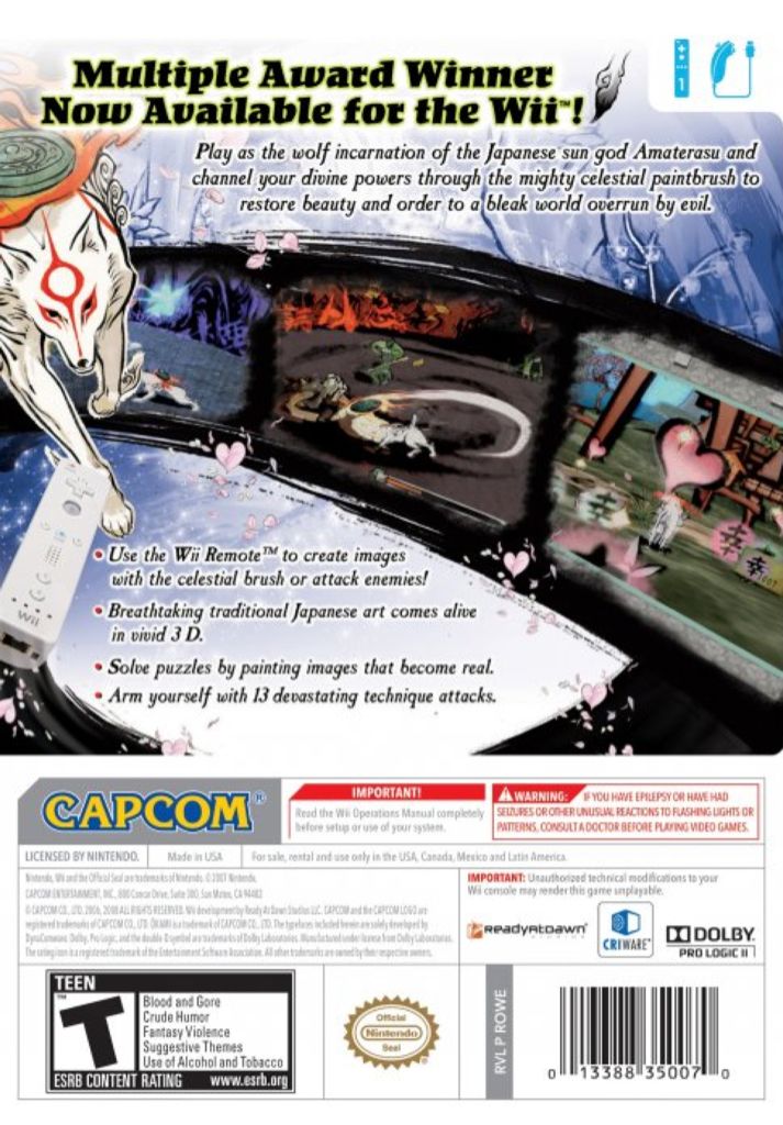 Okami - Nintendo Wii (Capcom) video game collectible - Main Image 2