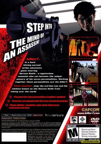 Killer 7 - Sony PlayStation 2 (PS2) (Capcom - 1) video game collectible [Barcode 013388260393] - Main Image 2