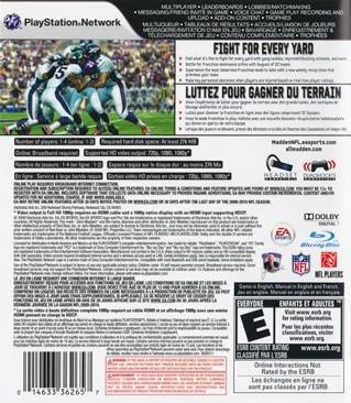 Madden NFL 10 - Sony PlayStation 3 (PS3) (Electronic Arts - 4) video game collectible [Barcode 014633362657] - Main Image 2
