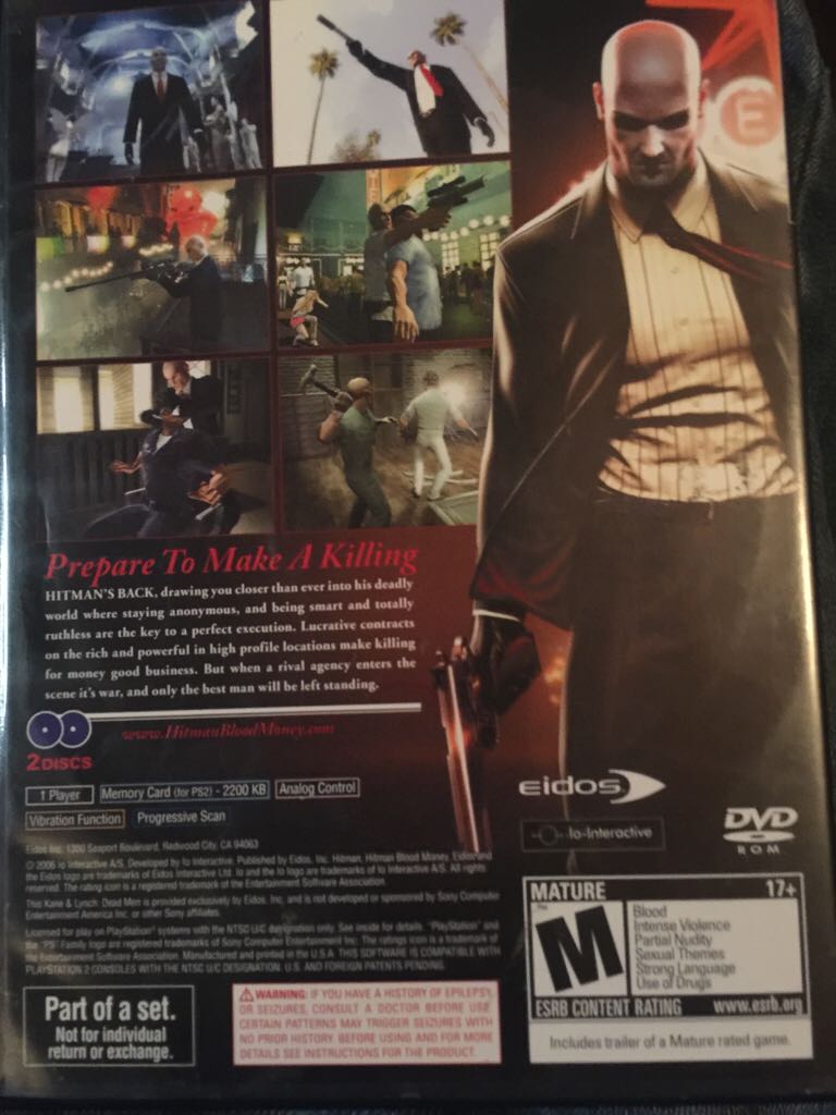 Hitman Blood Money - Sony PlayStation 2 (PS2) (Edios - 1) video game collectible - Main Image 2