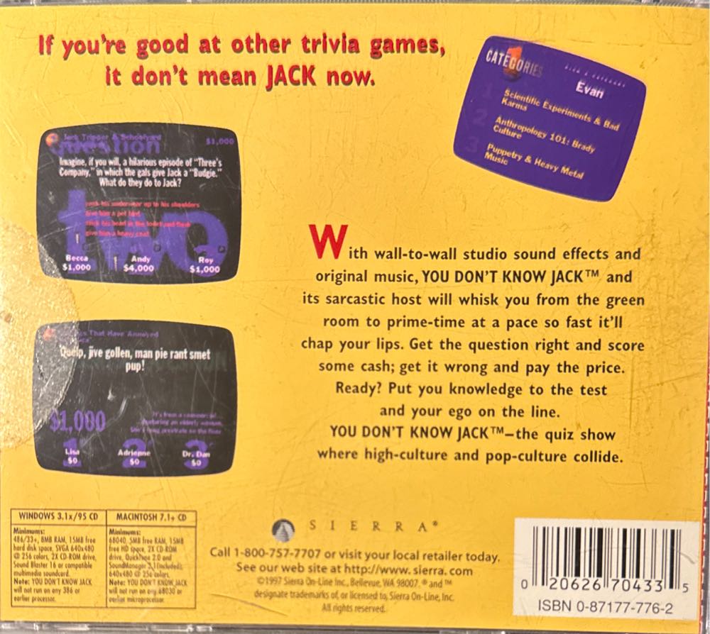 You Don’t Know Jack - PC (Sierra) video game collectible - Main Image 2