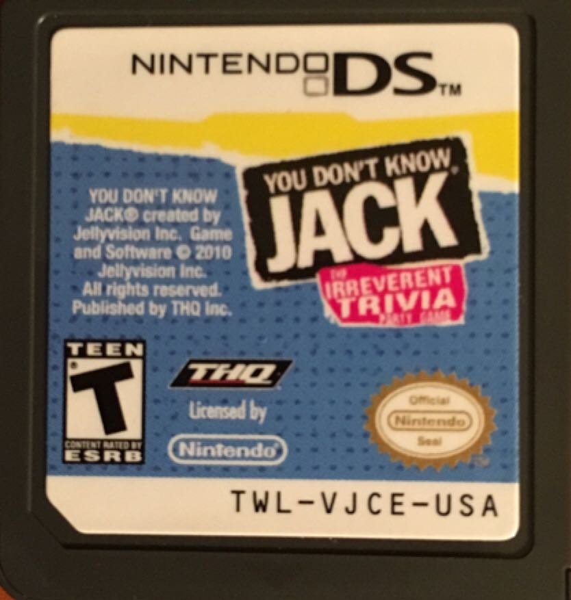 You Dont Know Jack - Nintendo DS video game collectible - Main Image 1