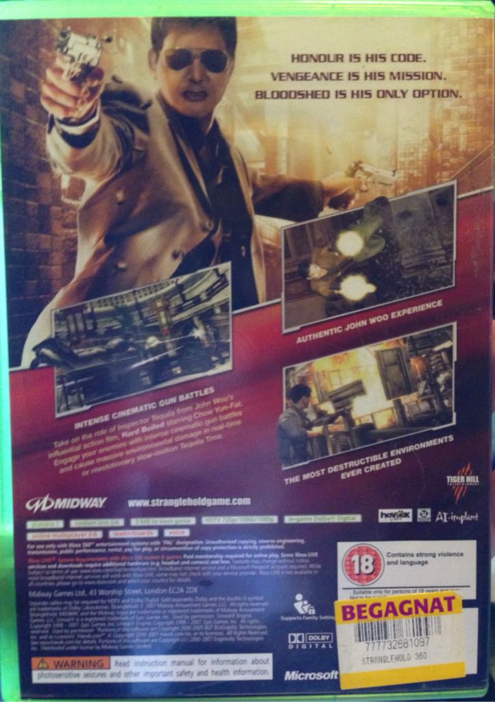 John Woo Presents Stranglehold - Microsoft Xbox 360 video game collectible [Barcode 777732681097] - Main Image 2
