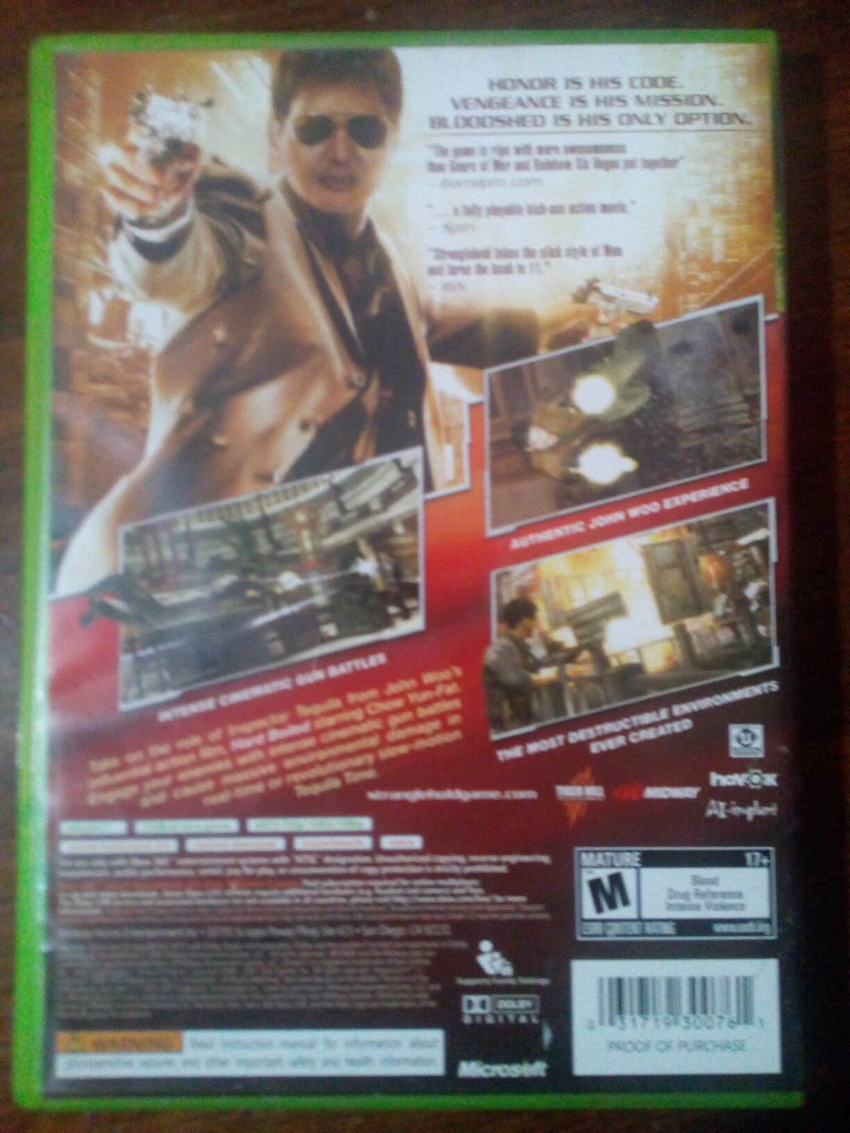 John Woo Presents Stranglehold - Microsoft Xbox 360 video game collectible - Main Image 2