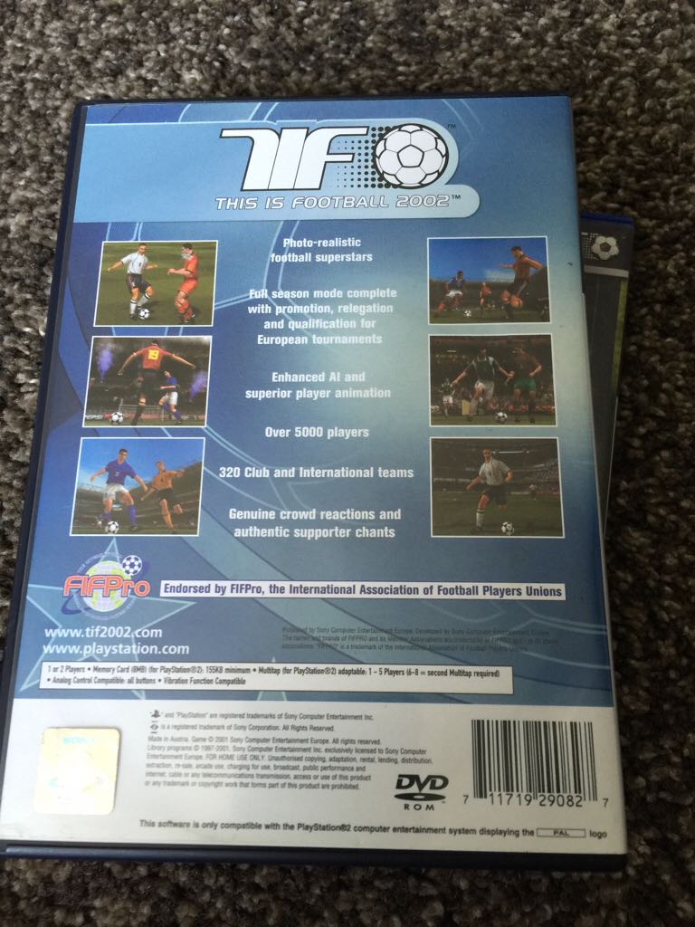 This is Football 2002 - Sony PlayStation 2 (PS2) (Sony Computer Entertaiment - 1-2) video game collectible [Barcode 711719290827] - Main Image 2