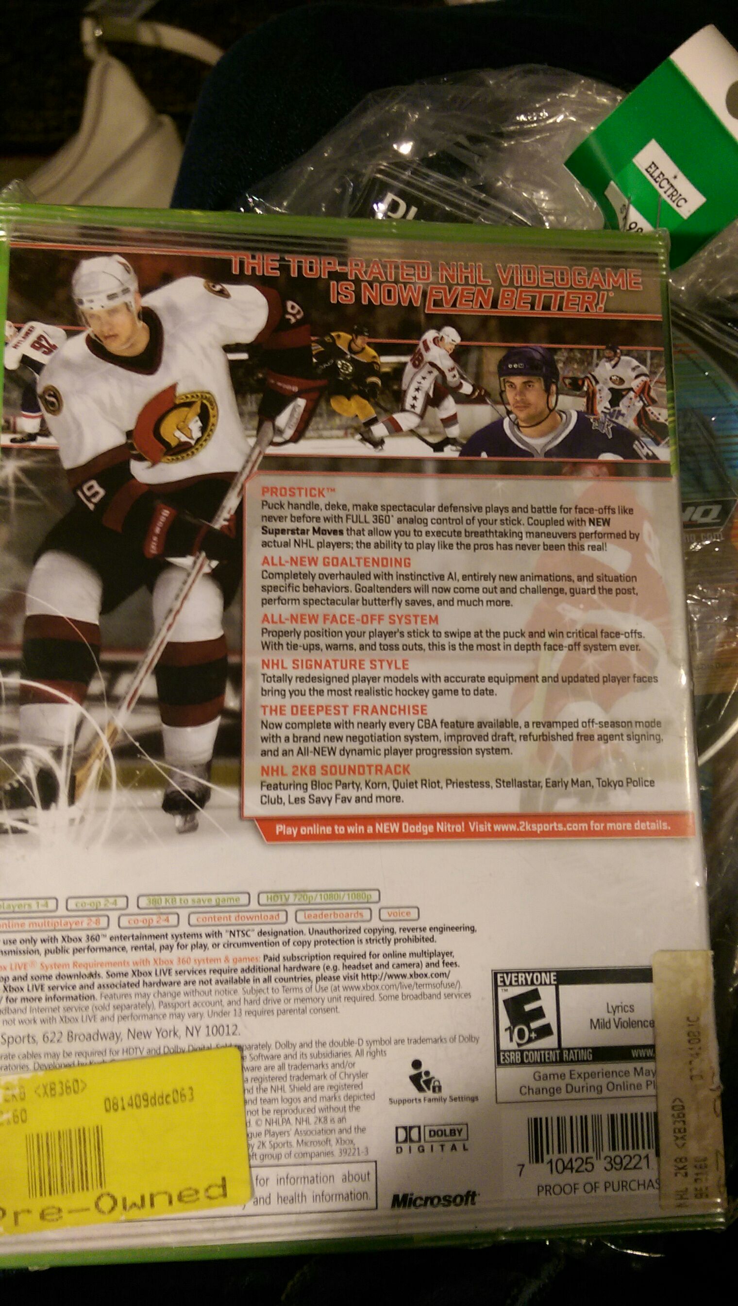 NHL 2K8 - Microsoft Xbox 360 (EA Games) video game collectible - Main Image 2