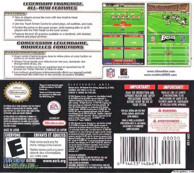 Madden NFL 2005 - Nintendo Game Boy Advance (GBA) video game collectible - Main Image 2