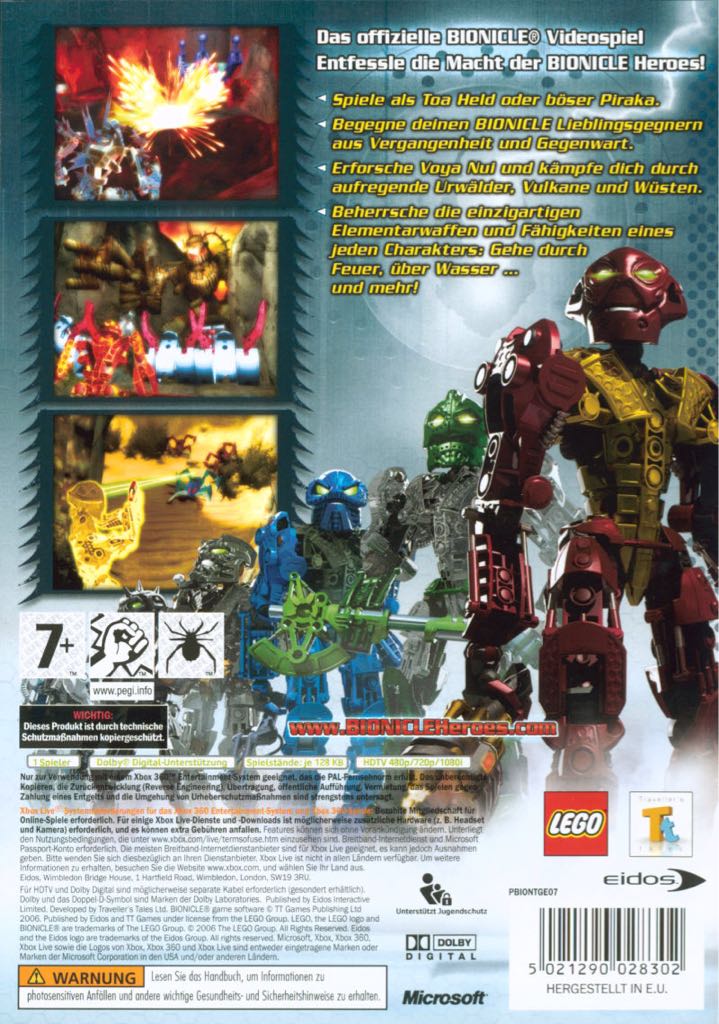 Bionicle Heroes - Microsoft Xbox 360 (Eidos Interactive - 1) video game collectible - Main Image 2