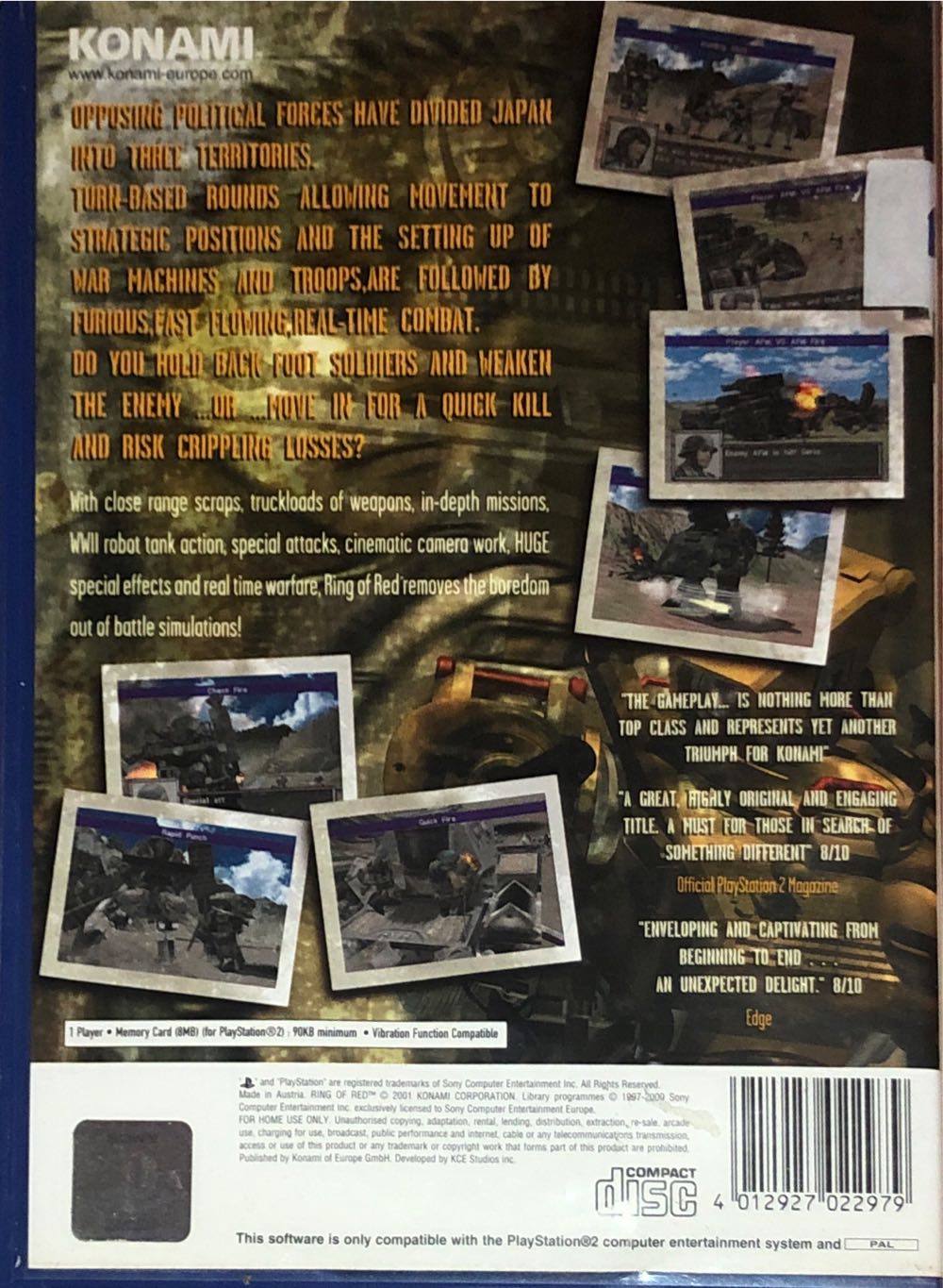 Ring of Red - Sony PlayStation 2 (PS2) (Konami - 1) video game collectible [Barcode 4012927022979] - Main Image 2