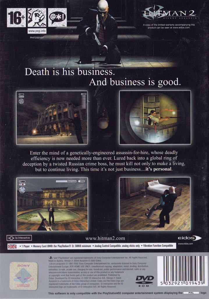 Hitman 2 - Silent Assassin - Sony PlayStation 2 (PS2) video game collectible - Main Image 2