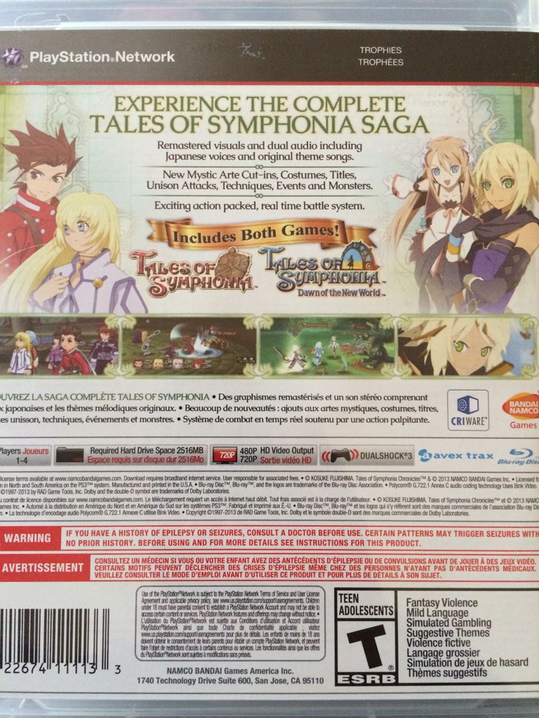 Tales Of Symphonia - Sony PlayStation 3 (PS3) video game collectible - Main Image 2