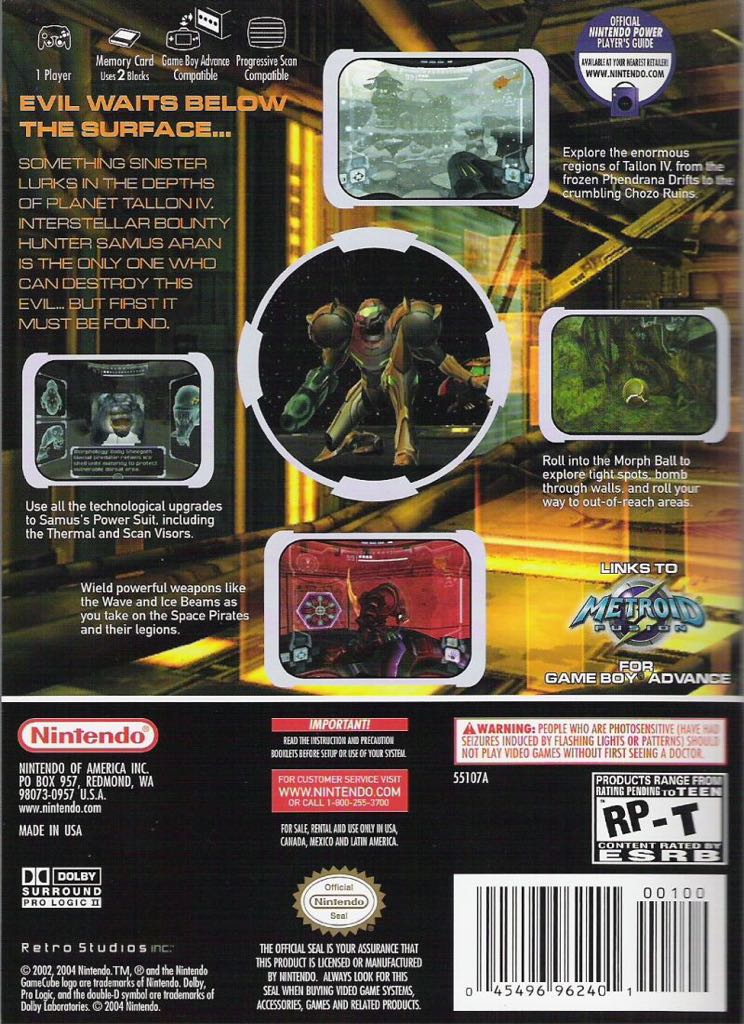 Metroid Prime - Nintendo GameCube (Nintendo - 1) video game collectible [Barcode 045496390709] - Main Image 2