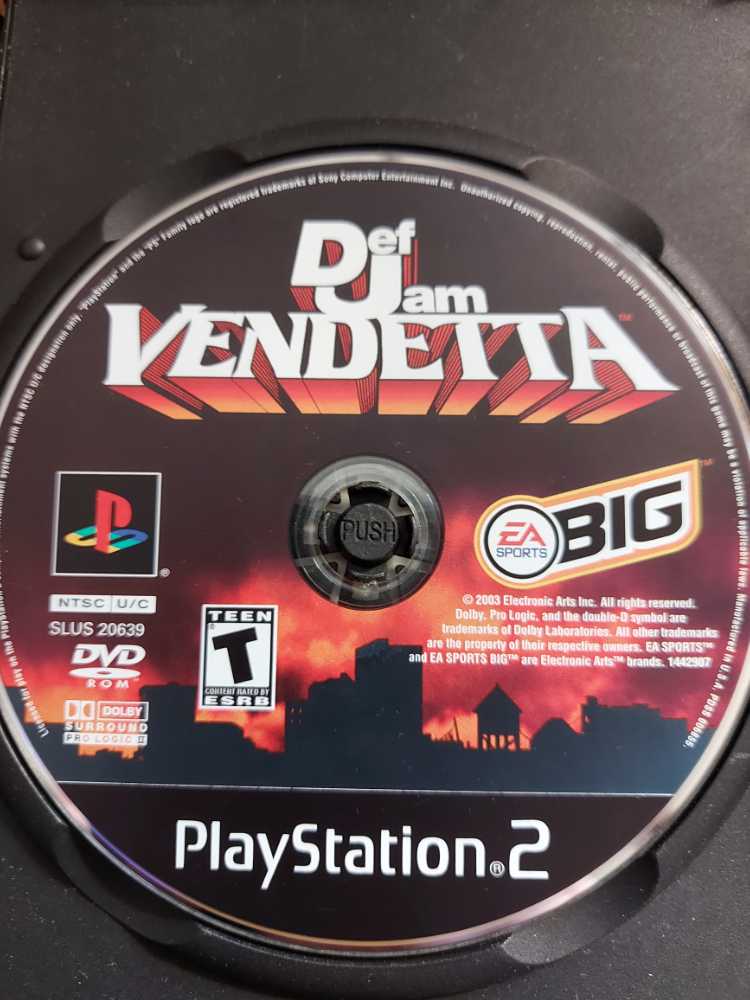 Def Jam Vendetta - Sony PlayStation 2 (PS2) (EA Sports Big - 2) video game collectible [Barcode 014633162233] - Main Image 2