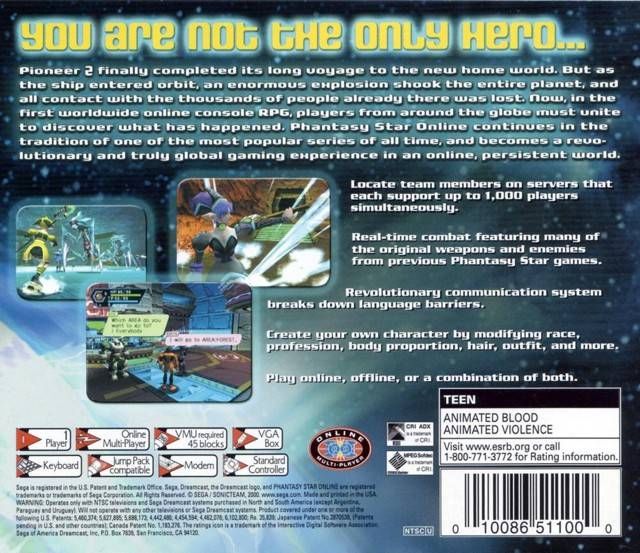 Phantasy Star Online - Sega Dreamcast (Sega - 1) video game collectible [Barcode 3499550215434] - Main Image 2