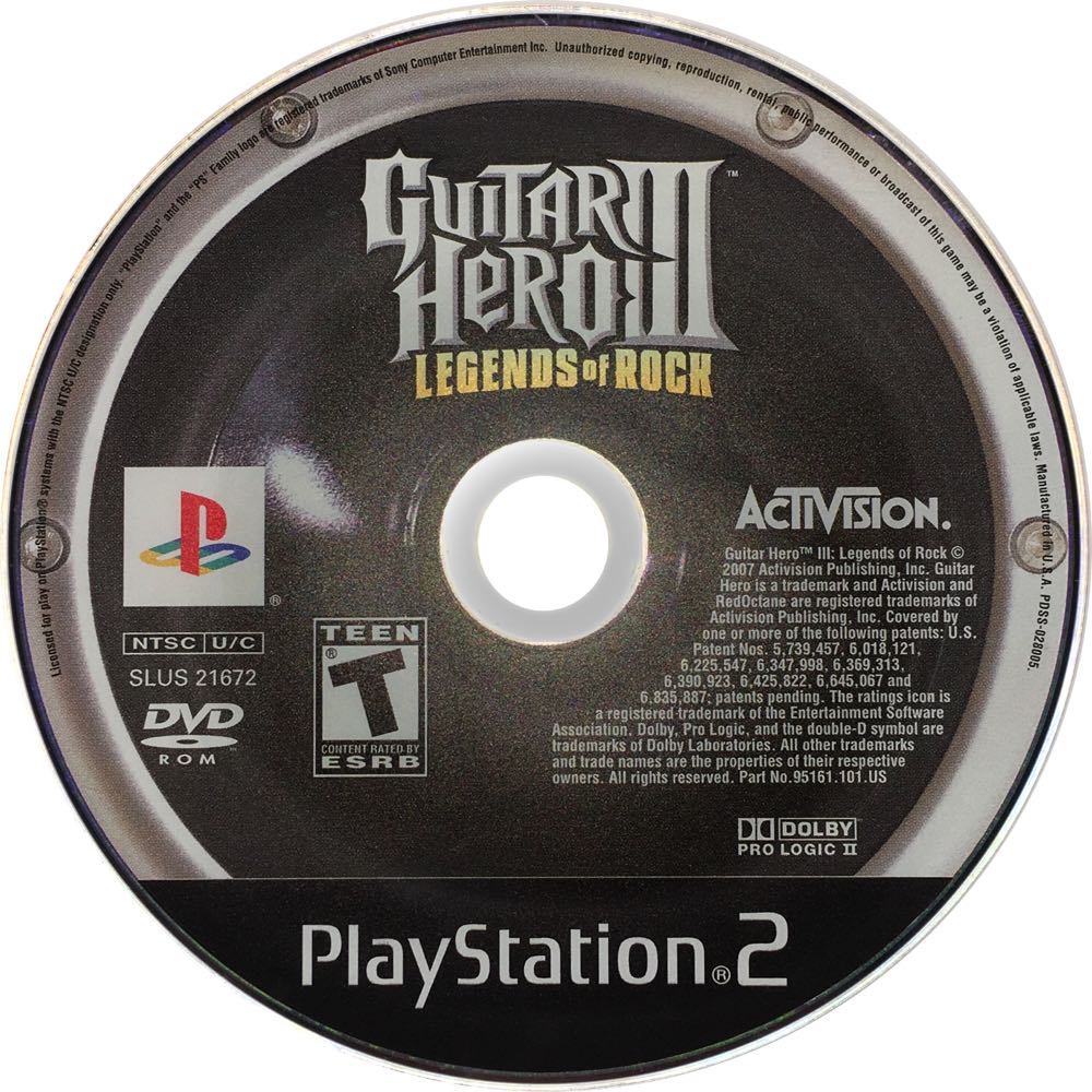 Guitar Hero III Legends of Rock - Sony PlayStation 2 (PS2) (Activision - 1-2) video game collectible [Barcode 014633148771] - Main Image 3