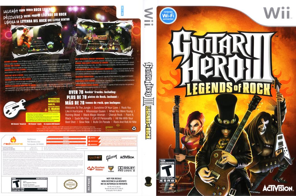 Guitar Hero III: Legends of Rock - Nintendo Wii (Activision - 1-4) video game collectible [Barcode 047875951457] - Main Image 2