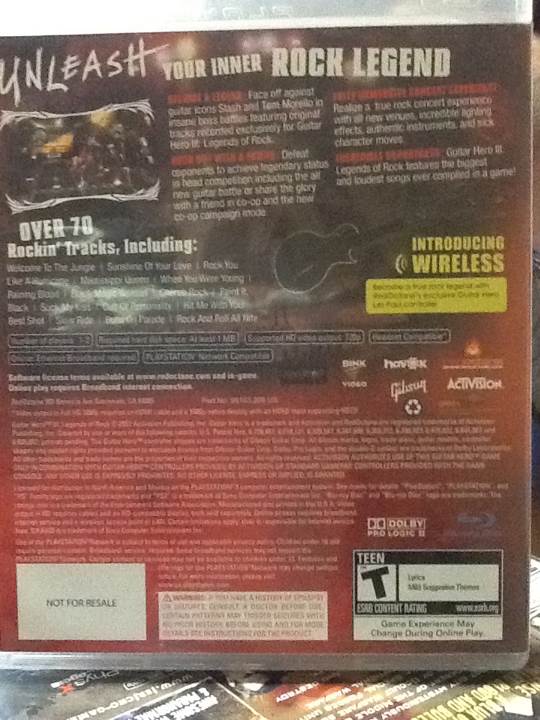 Guitar Hero III: Legends of Rock - Sony PlayStation 3 (PS3) video game collectible - Main Image 2