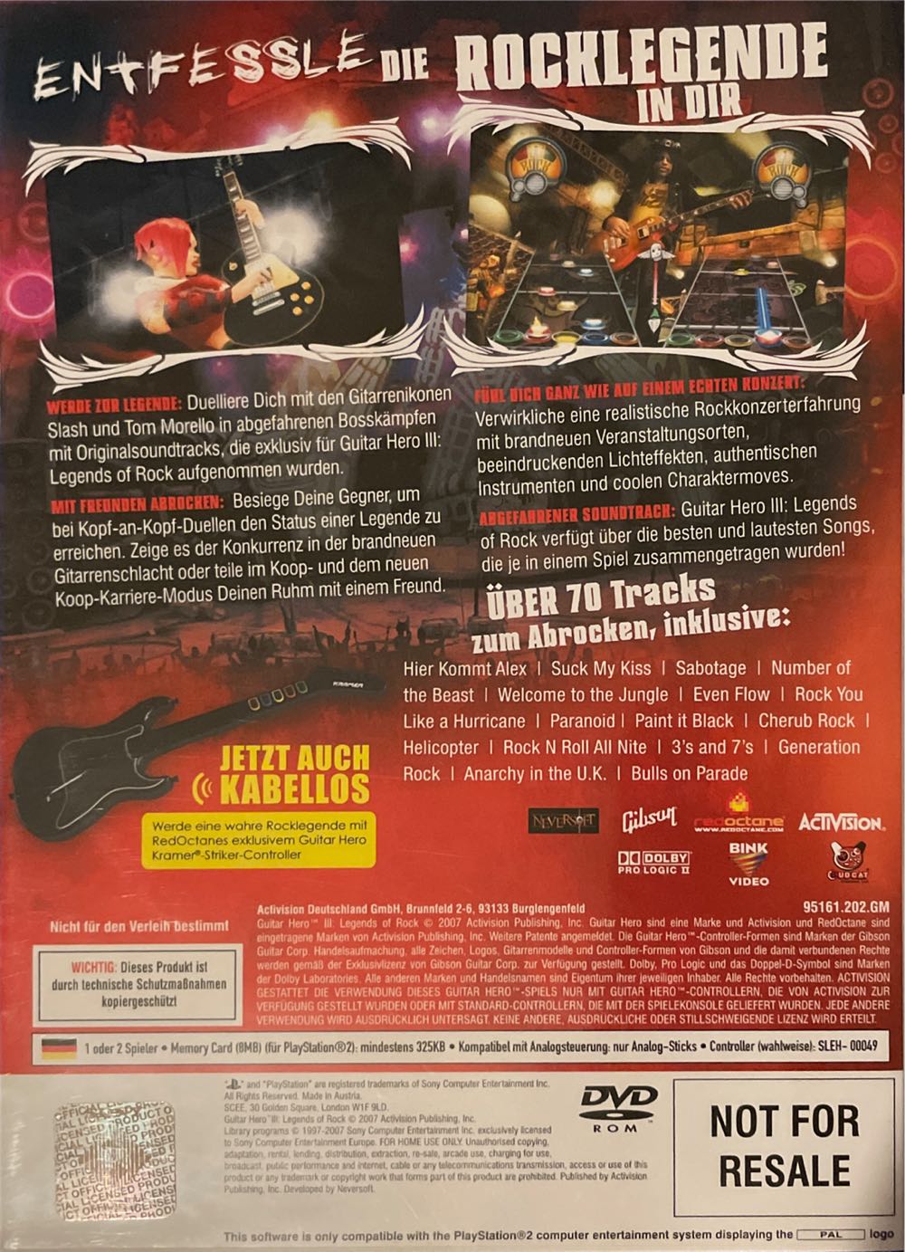 Guitar Hero III: Legends of Rock - Sony PlayStation 2 (PS2) (RedOctane, Activision - 2) video game collectible - Main Image 2