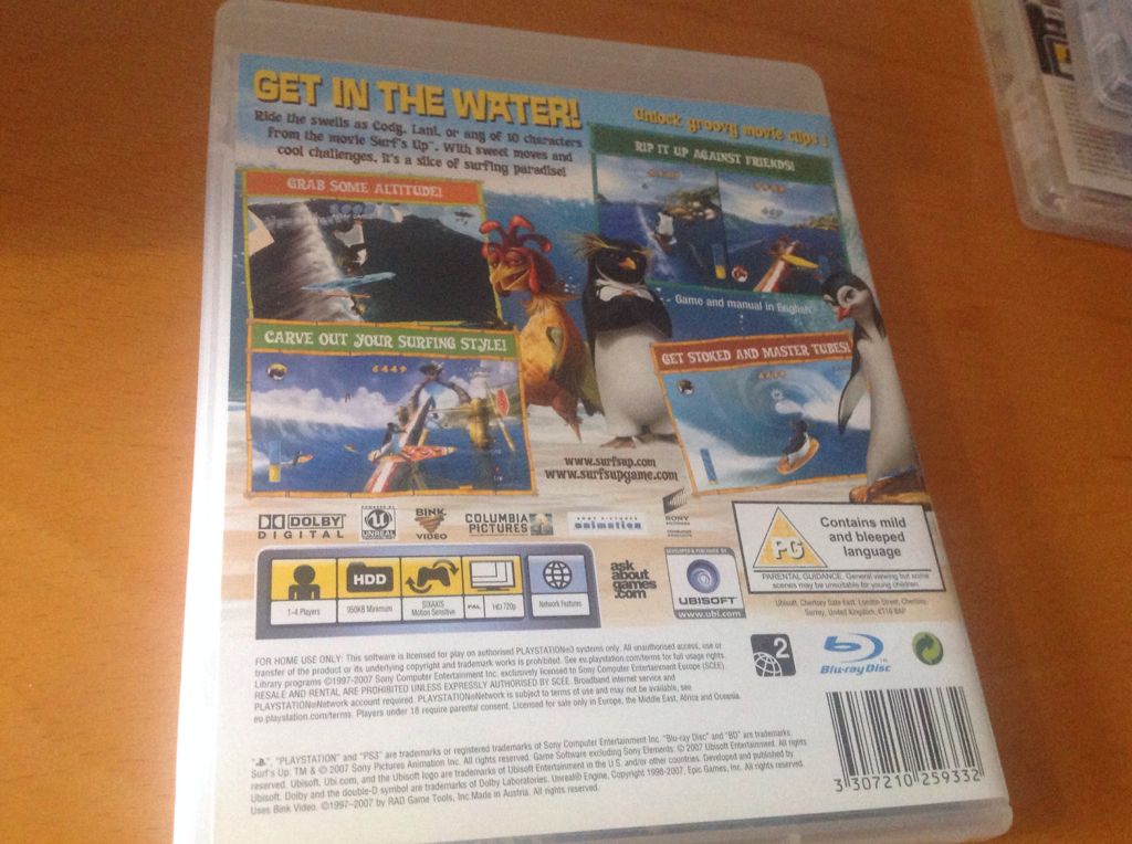 Surfs Up - Sony PlayStation 3 (PS3) (Ubisoft - 1-4) video game collectible [Barcode 3307210259332] - Main Image 2