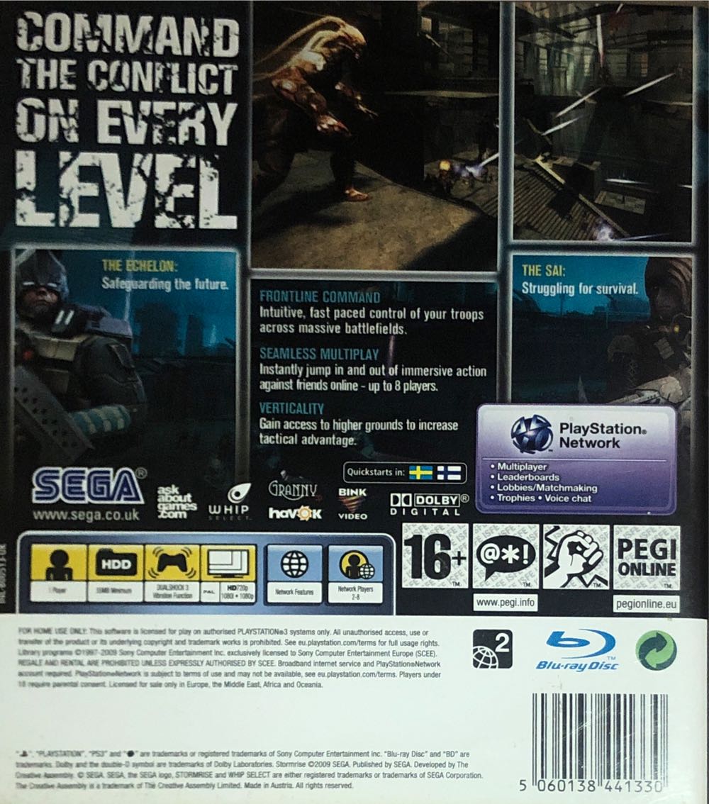 Stormrise - Sony PlayStation 3 (PS3) (Sega - 1) video game collectible [Barcode 5060138441330] - Main Image 2