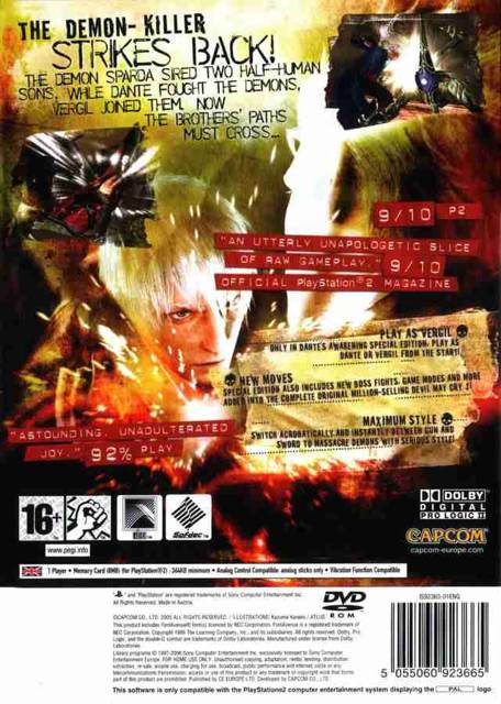 Devil May Cry 3 - Special Edition - Sony PlayStation 2 (PS2) (Capcom - 1) video game collectible [Barcode 5055060923733] - Main Image 2