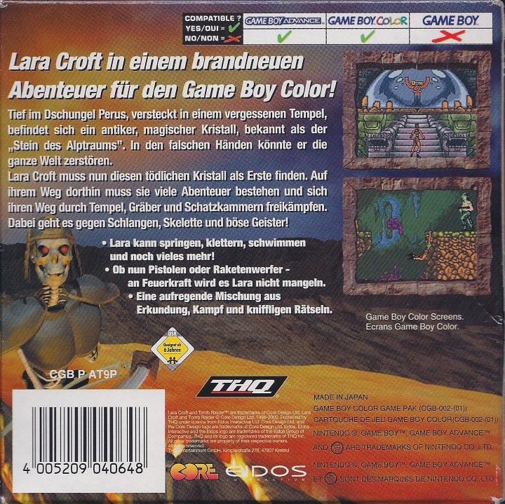 Tomb Raider - Nintendo Game Boy (Eidos Interactive - 1) video game collectible [Barcode 4005209040921] - Main Image 2
