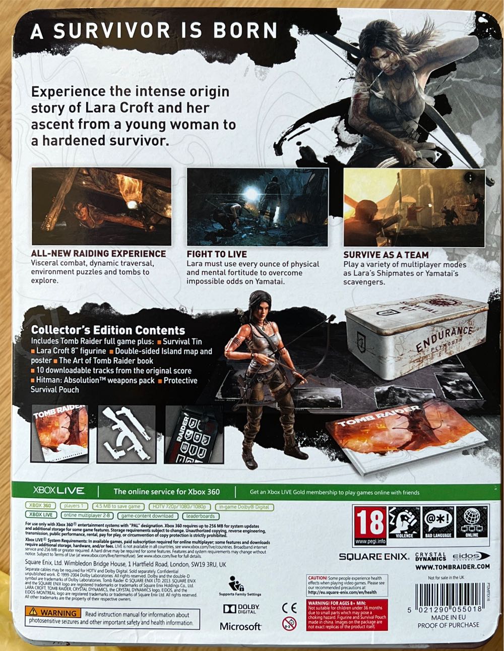 Tomb Raider Survival Kit - Microsoft Xbox 360 video game collectible [Barcode 5021290055018] - Main Image 2