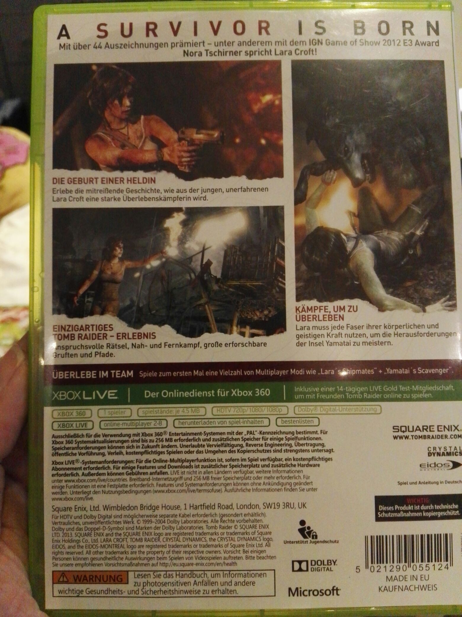 Tomb Raider - Microsoft Xbox 360 video game collectible [Barcode 5021290055124] - Main Image 2