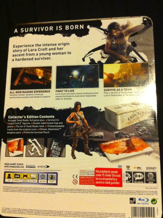 Tomb Raider Survival Kit Collector’s Edition - Sony PlayStation 3 (PS3) (1) video game collectible [Barcode 5021290055445] - Main Image 2