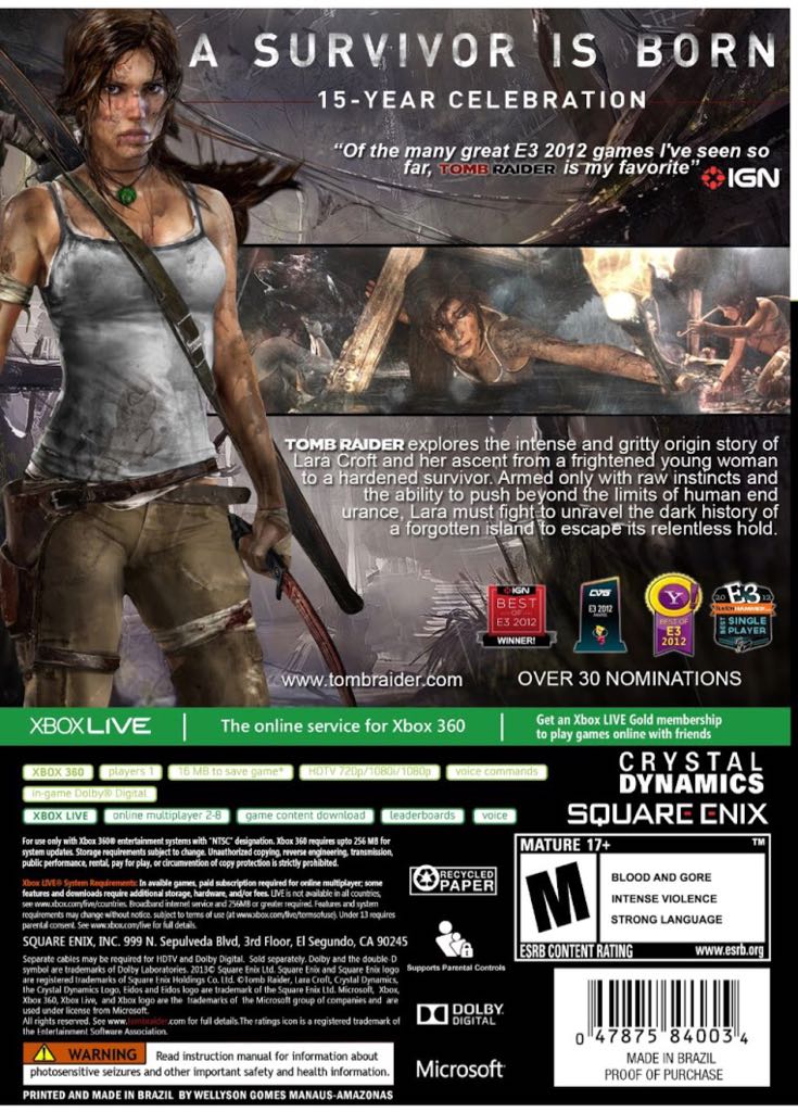 Tomb Raider - Microsoft Xbox 360 video game collectible [Barcode 5021290055681] - Main Image 2