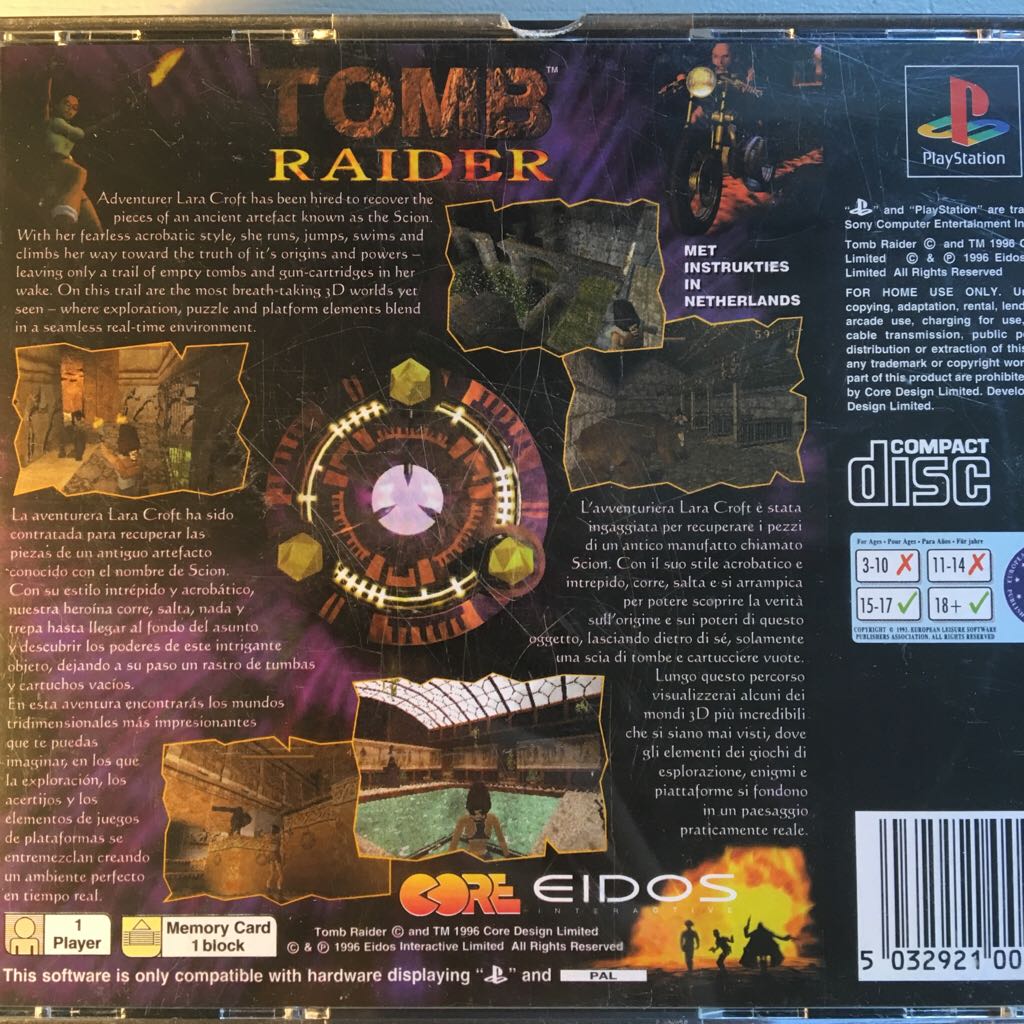 Tomb Raider - Sony PlayStation (Eidos) video game collectible - Main Image 2