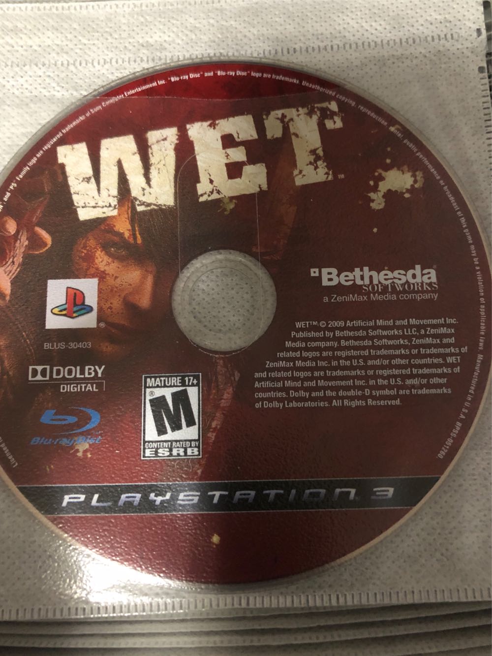 Wet - Sony PlayStation 3 (PS3) (Bethesda Softworks - 1) video game collectible [Barcode 09311220] - Main Image 4