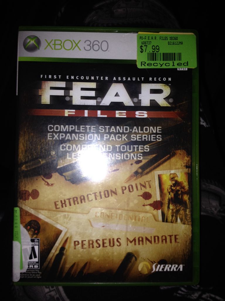 Fear Files - Microsoft Xbox 360 video game collectible - Main Image 1