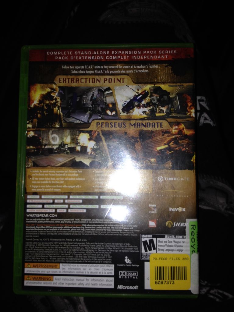 Fear Files - Microsoft Xbox 360 video game collectible - Main Image 2