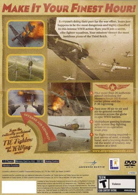 Secret Weapons Over Normandy - PC video game collectible [Barcode 023272210182] - Main Image 2