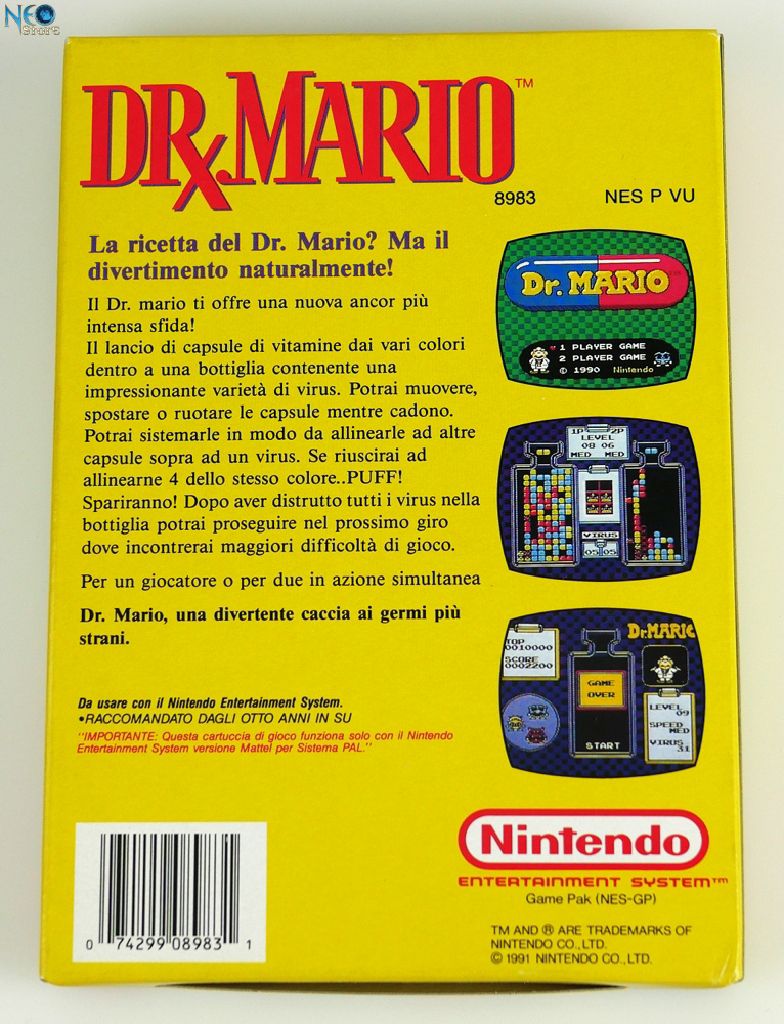 Dr. Mario - Nintendo Entertainment System (NES) (Nintendo) video game collectible - Main Image 2