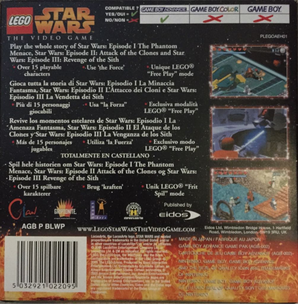 Lego Star Wars - Nintendo Game Boy Advance (GBA) (Eidos) video game collectible [Barcode 5032921022095] - Main Image 2