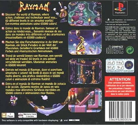 [Jaguar] Rayman - Other (Ubisoft - 1) video game collectible [Barcode 1362231802020] - Main Image 2