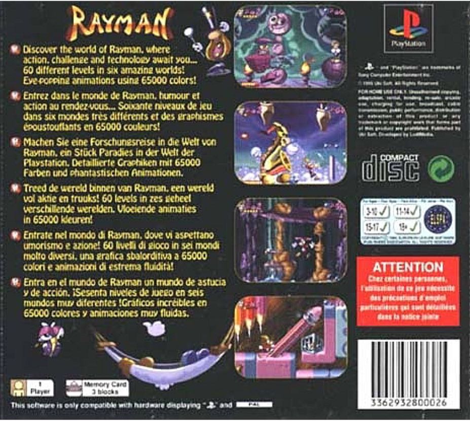 Rayman - Sony PlayStation Network (PSN) (Ubisoft - 1) video game collectible - Main Image 2