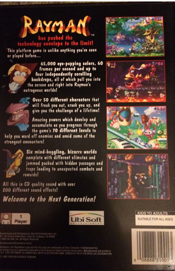 Rayman - Sony PlayStation video game collectible - Main Image 2